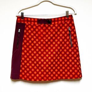New Annika Cutter & Buck Geometric Print Golf Skirt Womens Sz Size 4